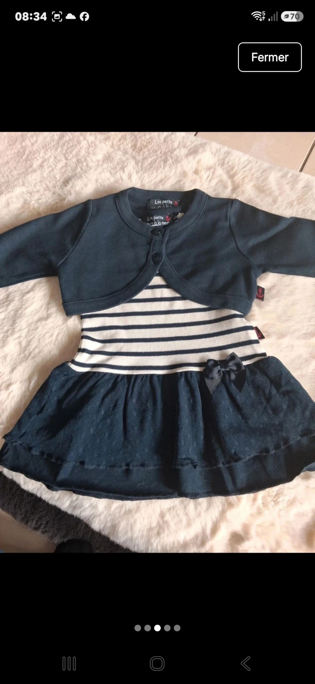 Very pretty baby dress with its bolero – photo 2